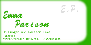 emma parison business card
